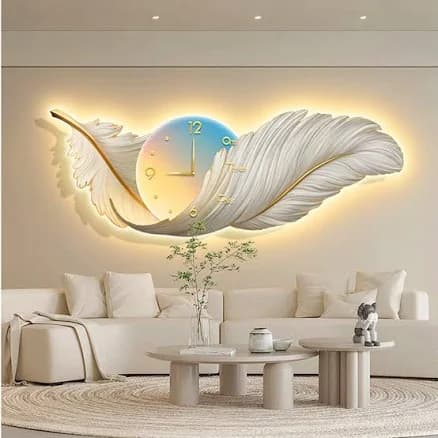 Large Feather Wall Hanging Decor