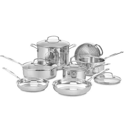 Cuisinart 11-Piece Cookware Set Chef's Classic Stainless Steel