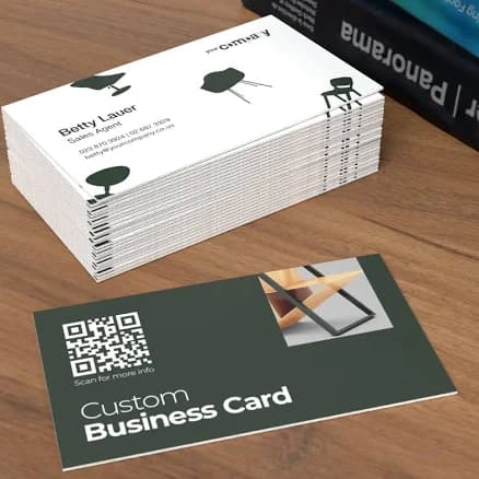 Custom Business Cards - with Logo, QR Code - Custom Card Printing