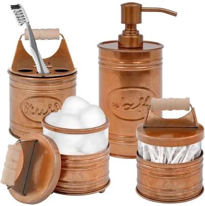 Autumn Alley Rustic Bathroom Accessories Set 4