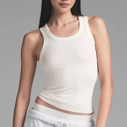 Skims Women's Scoop Neck Cotton Rib Tank Top