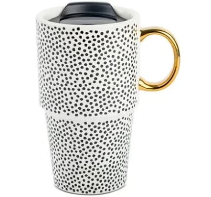 Thyme & Table Stoneware Dot Travel Mug