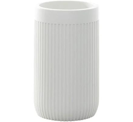 Modern Ribbed Pearl Bath Accessories Tumbler