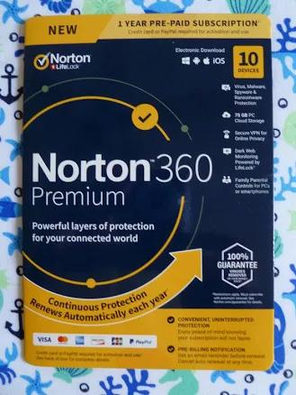 Norton 360 Premium 1 Year Automatic Renewal for 10 Devices