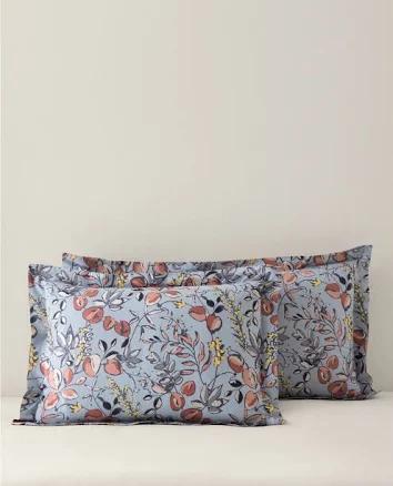 Nora Hemstitched Pima Cotton Percale Sham - Standard - each - Blue Multi