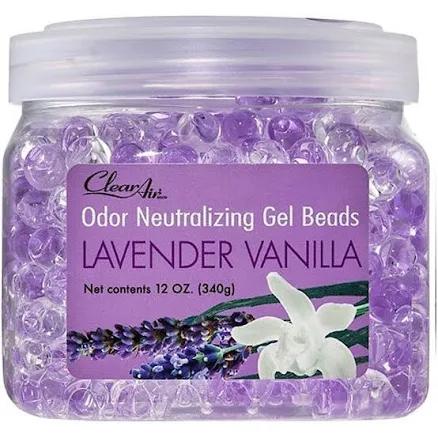 Clear Air Odor Neutralizing Gel Beads Lavender Vanilla 12 oz