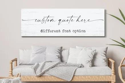 Custom Canvas Quote Text | Personalized Wall Art | Create Your Own Personalized Canvas | Bedroom Signs Above Bed