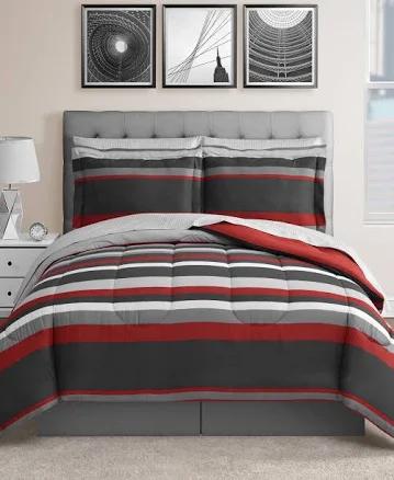 Macy's Austin Stripe/ Solid Reversible Comforter Set