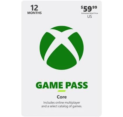 Xbox Game Pass Core 12-Month Membership