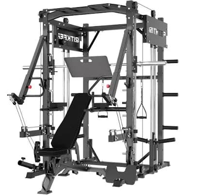 Ritkeep Workout Smith Machine Training System Functional Muscle Strike Home Gym Pmax-4750 with Jammer Arms