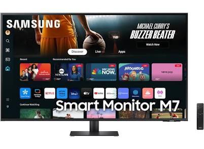 Samsung Smart Monitor M7 4K UHD with Streaming TV, Speakers and USB-C