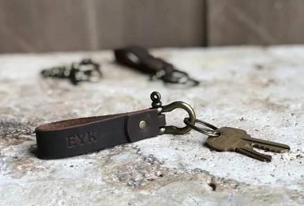 Personalized Leather Keychain