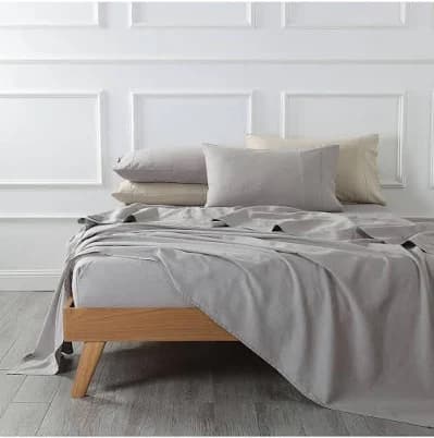 Royal Tradition Pre-Washed Belgian Flax Linen Cotton Sheet Set