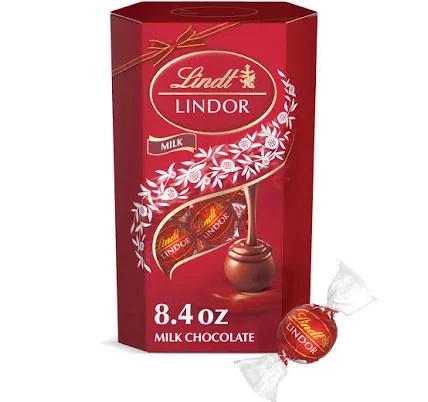 Lindt Lindor Milk Chocolate Candy Truffles Gift Box