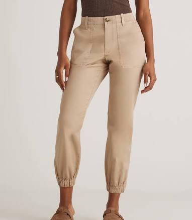 Quince Women's Organic Stretch Cotton Twill Utility Jogger