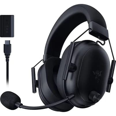 Razer BlackShark V2 HyperSpeed Wireless Gaming Headset for PC: 280g Lightweight - THX Spatial Audio - 50mm Drivers - 2.4GHz, Bluetooth or USB - 70