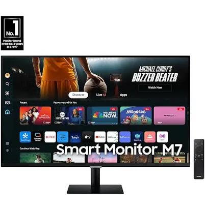 Samsung Smart Monitor M7 4K UHD with Streaming TV, Speakers and USB-C