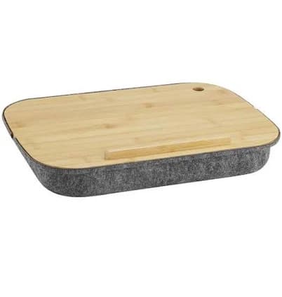 At Home Bamboo & Felt Lap Desk