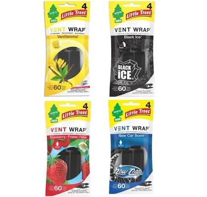 Little Tree Vent Warp 4 Pack Assorted Scent