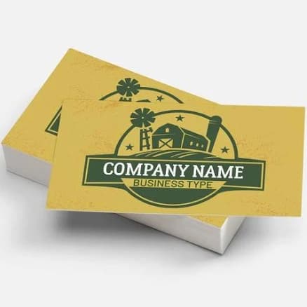Custom Matte Business Cards | 50 qty | VistaPrint | Design: Yellow, Food & Beverage, Agriculture & Farming, Retro & Vintage