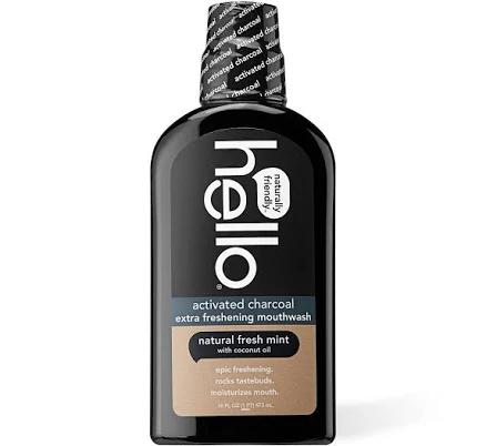 Hello Activated Charcoal Extra Freshening Mouthwash