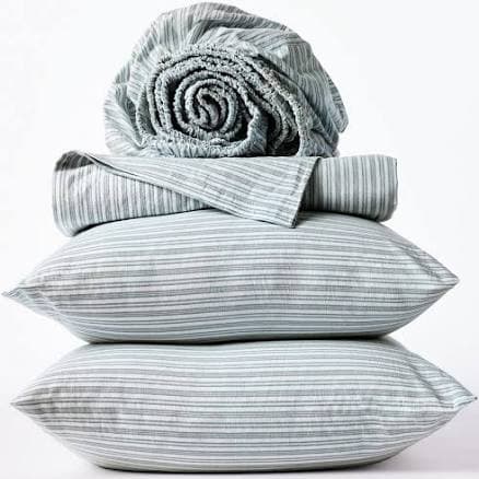 Coyuchi Organic Crinkled Percale Sheet Set