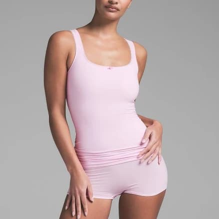 Skims Picot Scoop Neck Tank Top