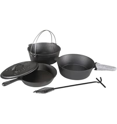 Stansport Cast Iron Cook Set Pre Seasoned