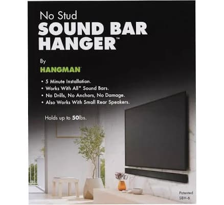 Hangman No-Stud Soundbar Hanger SBH-6
