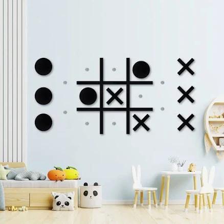 XEFINAL Magnetic Tic Tac Toe Wall-Mount Game