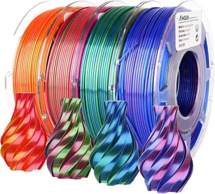 AMOLEN 3D Printer Filament Bundle PLA Filament 1.75mm Dual Color