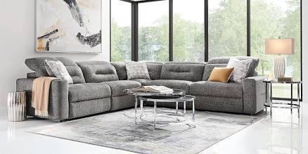 Belia Gray 5 Pc Dual Power Reclining Sectional