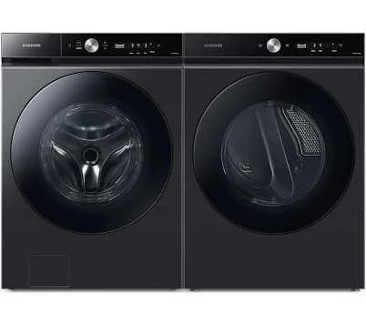 Samsung Bespoke Ultra Capacity Front Load Washer and Electric Dryer in Brushed in Black(BNDL-1657834084068) - Laundry Washing Machine