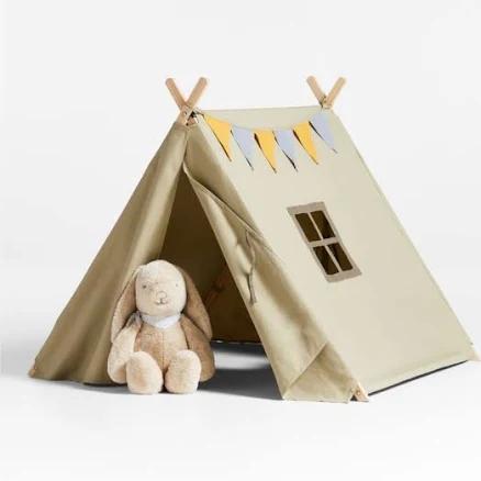 Crate & Kids Khaki Green Collapsible Kids Canvas Play Tent