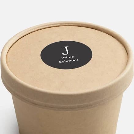 Custom Product Labels on Sheets | 48 qty | 1"x1" | VistaPrint | Design: Gray, Restaurants, Bakeries, Grocery Stores, Food & Beverage