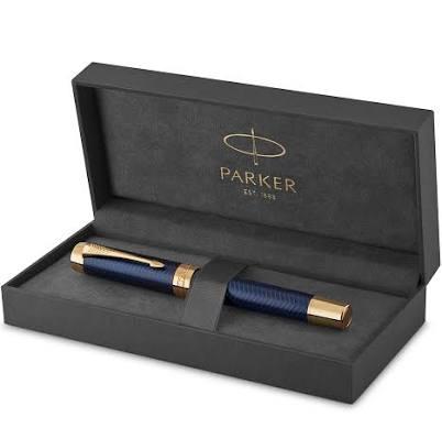 Parker Duofold Prestige Blue Chevron Centennial Fountain Pen