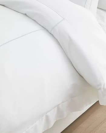 Sferra Marcus Classic 3-Piece Full/Queen Duvet Set, White/Blue, Full-Queen, Comforters & Duvets Duvet Covers Queen/Full Duvet Cover Sets