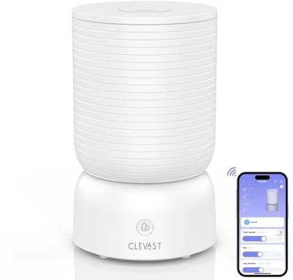 CLEVAST Smart Humidifiers for Bedroom Top Fill 3L Cool Mist Quiet Ultrasonic Humidifier with Essential Oil Diffuser