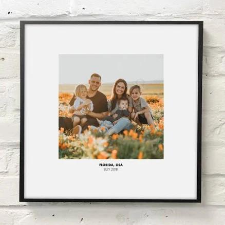 Caption Photo Print | Custom Framed Photos | Personalized Photo Gift | Print Frame Co