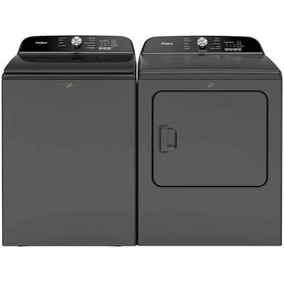 Whirlpool Black Top-Load Laundry Pair