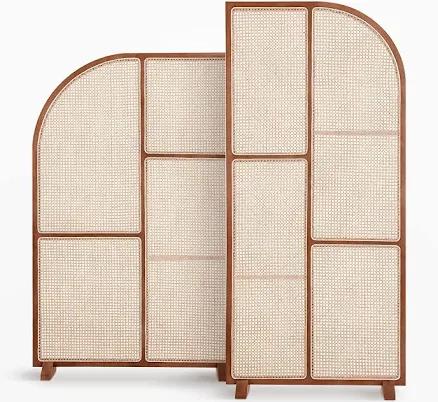 Mid Century Modern Wood Webbing Cane Panel Wall Divider Panel | Privacy Screen Contact US For More Size