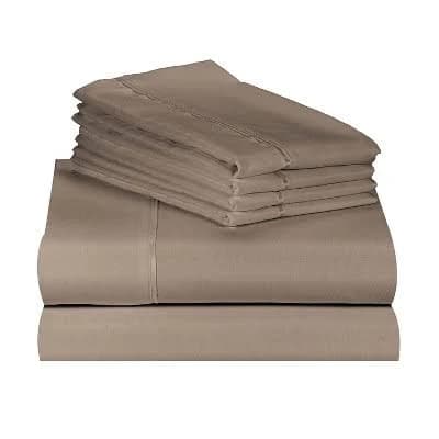 LuxClub 6 PC Sheet Set Bamboo Sheets Deep Pockets 18" Eco Friendly Wrinkle Free Sheets