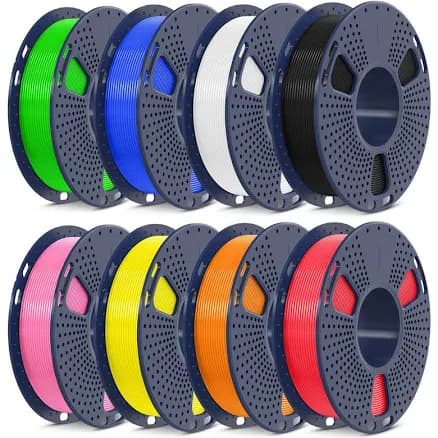 SUNLU 3D Printer Filament Bundle Multicolor PETG Filament 1.75mm, Individually Vacuum Packed, 2kg in Total, 0.25kg per Spool, 8 Pack, 8 Colors,