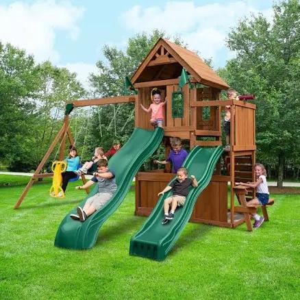 Swing-N-Slide Knightsbridge Deluxe Wood Outdoor Swing Set