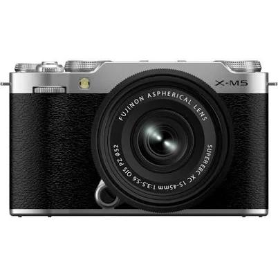 FujiFilm X-M5 26.1MP Mirrorless Camera Body with XC 15-45mm F3.5-5.6 Zoom Lens (Silver) 16900771