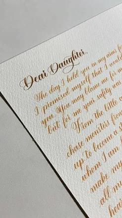 Personalised Handwritten Love Letter in Calligraphy | Custom Handwritten Letter | Anniversary Gift, Marriage Proposal, Wedding Day Letter