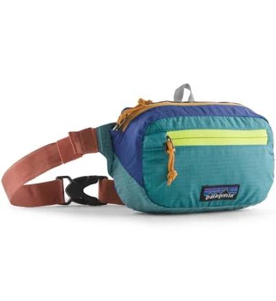 Patagonia Ultralight Black Hole Mini Hip Pack 1L - Patchwork: Subtidal Blue / One Size | Half-Moon Outfitters