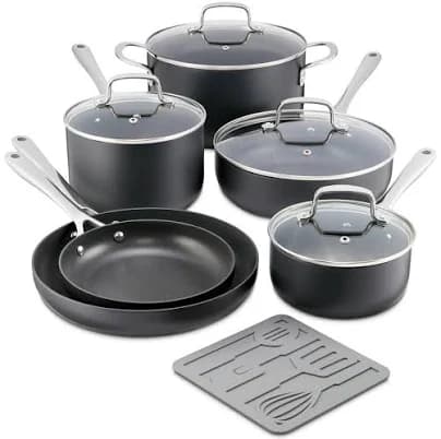 The Cellar Hard-Anodized Aluminum Nonstick 11-Pc. Cookware Set, Exclusively at Macy's - Black