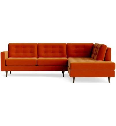 Eliot Mid Century Modern Sectional Sofa with Bumper