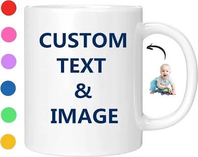 Custom Photo Coffee Mug Personalized Mug w/Picture Text Name